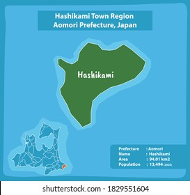 Hashikami City/Village Region Aomori Prefecture Map Japan