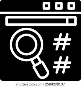 Hashing Icon Element For Design