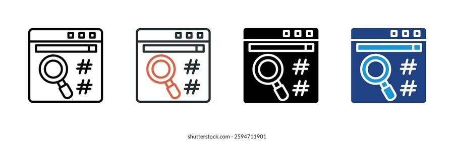 Hashing Icon Element For Design