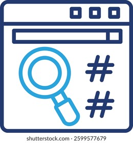 Hashing Icon Element For Design
