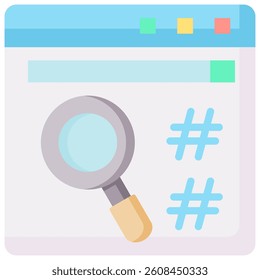 Hashing Icon Element For Design