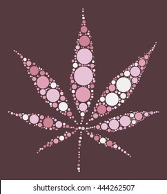 Hashish shape vector design by color point