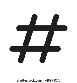 Hashtag - black vector icon hash tag social media symbol or pound sign Hashtag