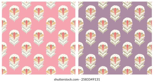 Hashtag CADS Geo Floral Pattern. Daisy Floral Pattern. Valentine Day floral Pattern. EPS File Format. 