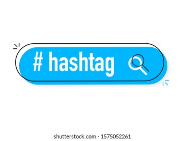 Hashtag, communication sign on white background.