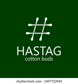Hashtag cotton buds vector logo elemen logo design