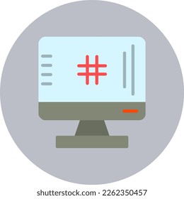 Hashtag Flaches Vektorsymbol-Design
