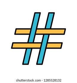 hashtag form isolated icon