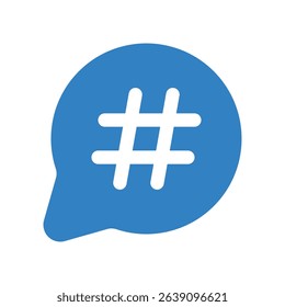 Hashtag icon. Colored vector illustration