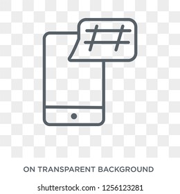 Hashtag icon. Hashtag design concept from  collection. Simple element vector illustration on transparent background.