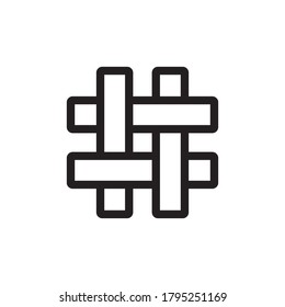 Hashtag Icon Design Vector Template