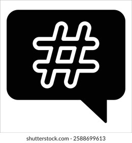 Hashtag Icon Element For Design
