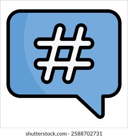 Hashtag Icon Element For Design