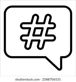 Hashtag Icon Element For Design