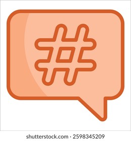 Hashtag Icon Element For Design
