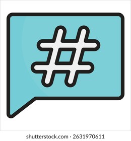 Elemento De Ícone De Hashtag Para Design