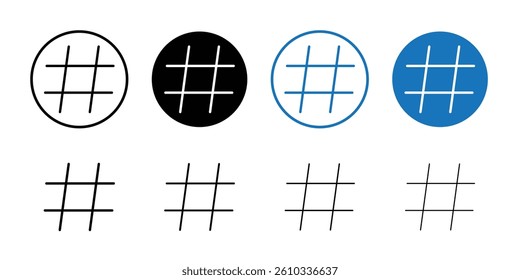 Hashtag icon Flat fill set collection