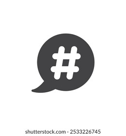 Ícone de hashtag Conjunto de estrutura de tópicos simples plana