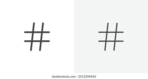 Hashtag icon flat and simple set design