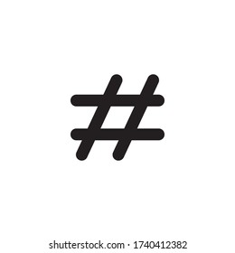 Hashtag icon flat vector template design trendy