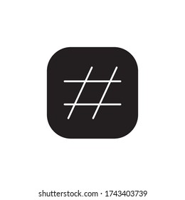 Hashtag Icon flat Vector Template Design Trendy