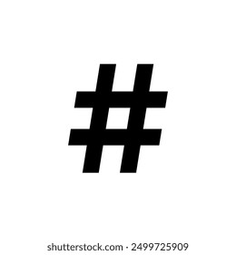 Hashtag icon in generic style. Social media element