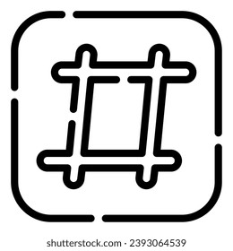 Hashtag-Symbol-Illustration für Web, App, Infografik