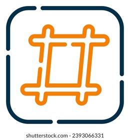 Hashtag-Symbol-Illustration für Web, App, Infografik