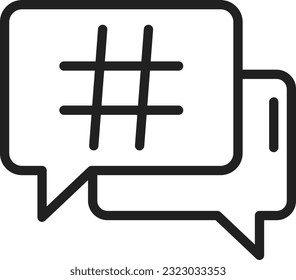 Hashtag-Symbol-Bild. Geeignet für mobile Anwendungen.