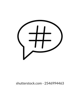 Hashtag icon isolado