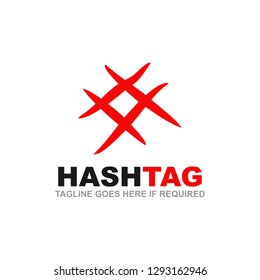Hashtag icon logo design