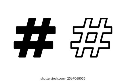 Hashtag icon logo design. hashtag sign and symbol