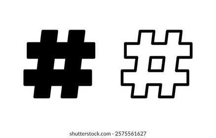 Hashtag icon logo design. hashtag sign and symbol