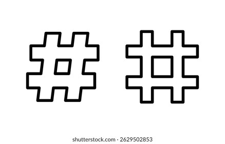 Hashtag icon logo design. hashtag sign and symbol