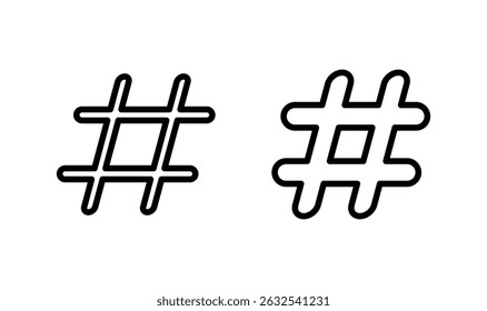 Hashtag icon logo design. hashtag sign and symbol