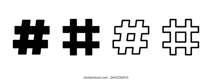 Hashtag icon logo design. hashtag sign and symbol