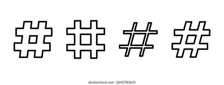 Hashtag icon logo design. hashtag sign and symbol
