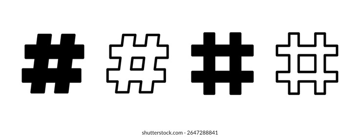 Hashtag icon logo design. hashtag sign and symbol