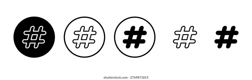 Hashtag icon logo design. hashtag sign and symbol
