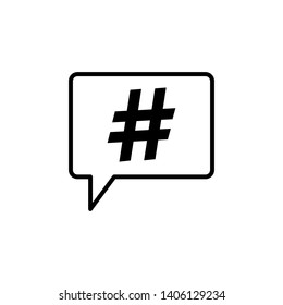 hashtag icon logo design template