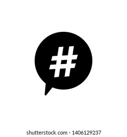 hashtag icon logo design template