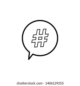 hashtag icon logo design template