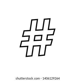 hashtag icon logo design template