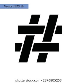 hashtag icon logo design template illustration in trendy style