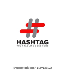 Hashtag icon logo design vector template