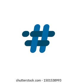 Hashtag icon logo design vector template
