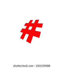 Hashtag icon logo design vector template