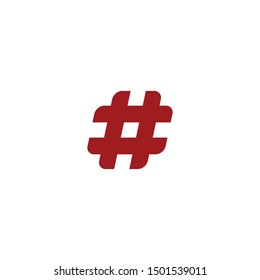 Hashtag icon logo design vector template