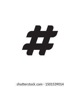 Hashtag icon logo design vector template