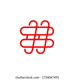 Hashtag icon logo design vector template